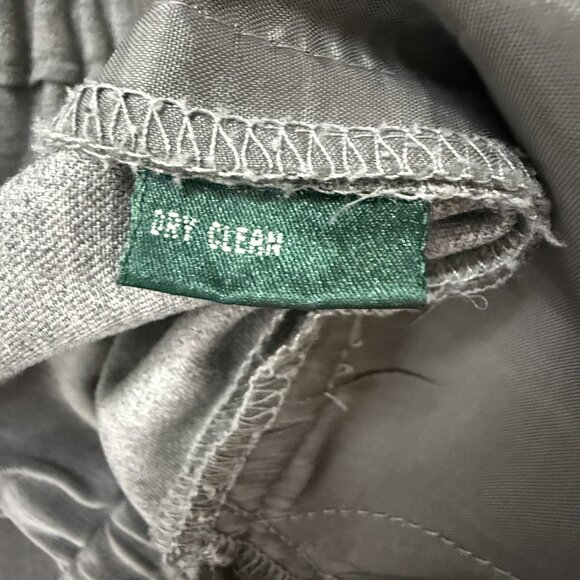 Lauren Ralph Lauren Pants Women's 14W High Rise Gray Trousers Pockets Wool - Picture 15 of 16